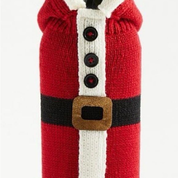 Pottery Barn Santa's Jacket Knit Wine Bag - Picture 4 of 11